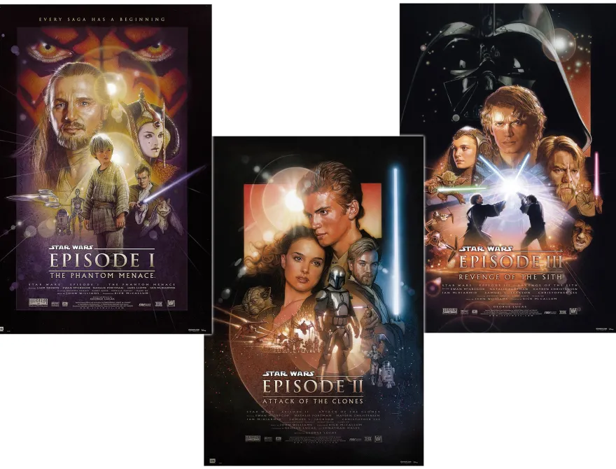 Star Wars Episode I-III Poster 3er-Set