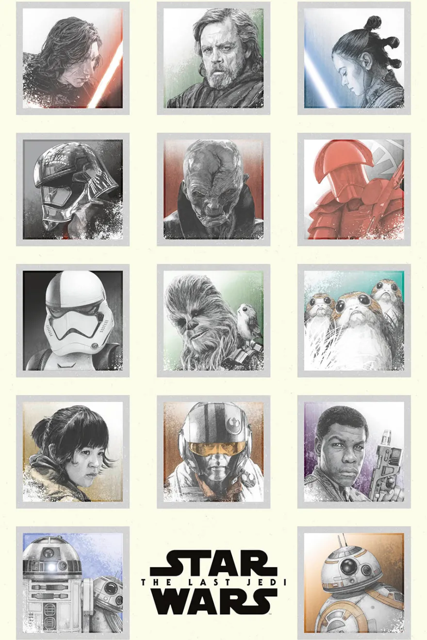 Star Wars Episode 8 Poster Characters