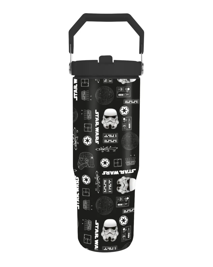 Star Wars 30 oz Tumbler mit Griff & Flip-Strohhalm 0,85l