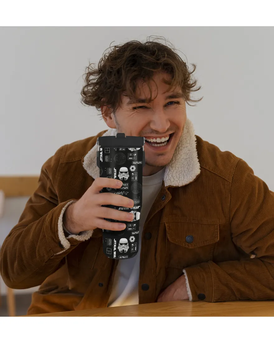 Star Wars 30 oz Tumbler mit Griff & Flip-Strohhalm 0,85l