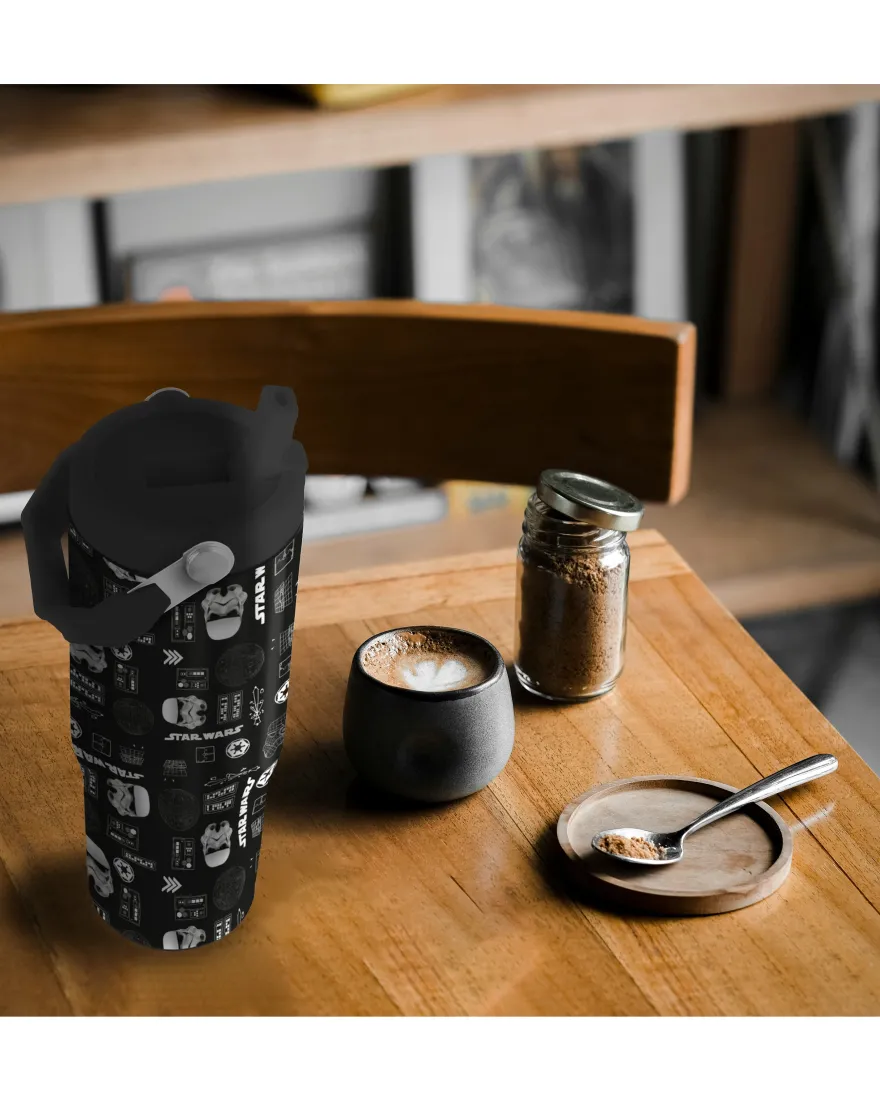 Star Wars 30 oz Tumbler mit Griff & Flip-Strohhalm 0,85l