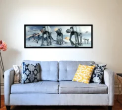 Star Wars Poster AT-AT Fight Langbahnposter