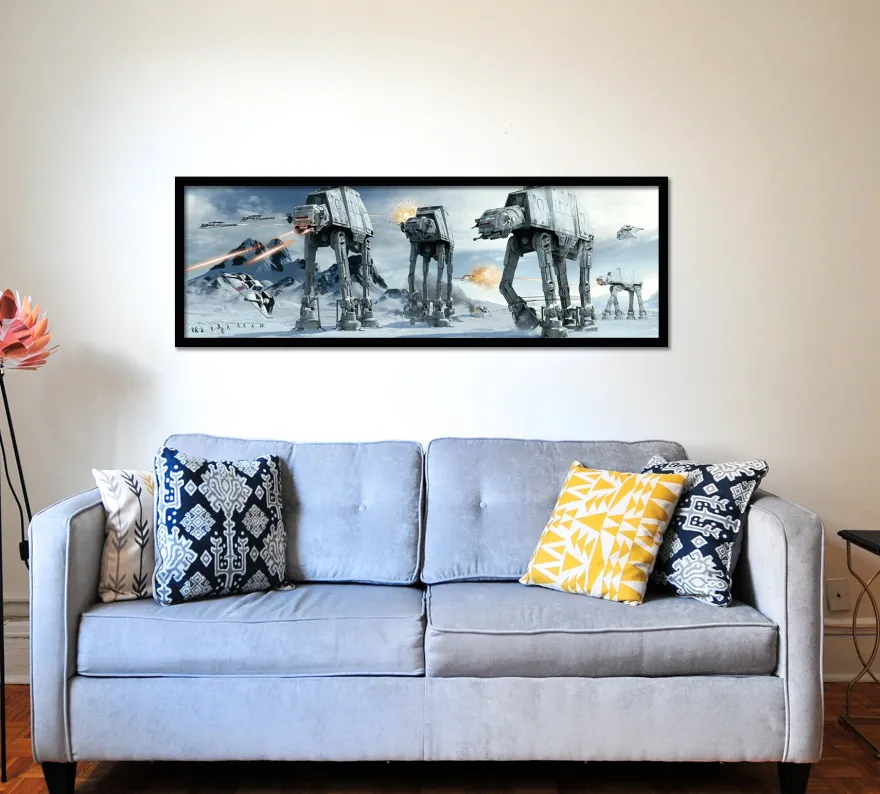 Star Wars Poster AT-AT Fight Langbahnposter