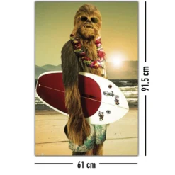 Star Wars Poster Chewbacca Surfin'