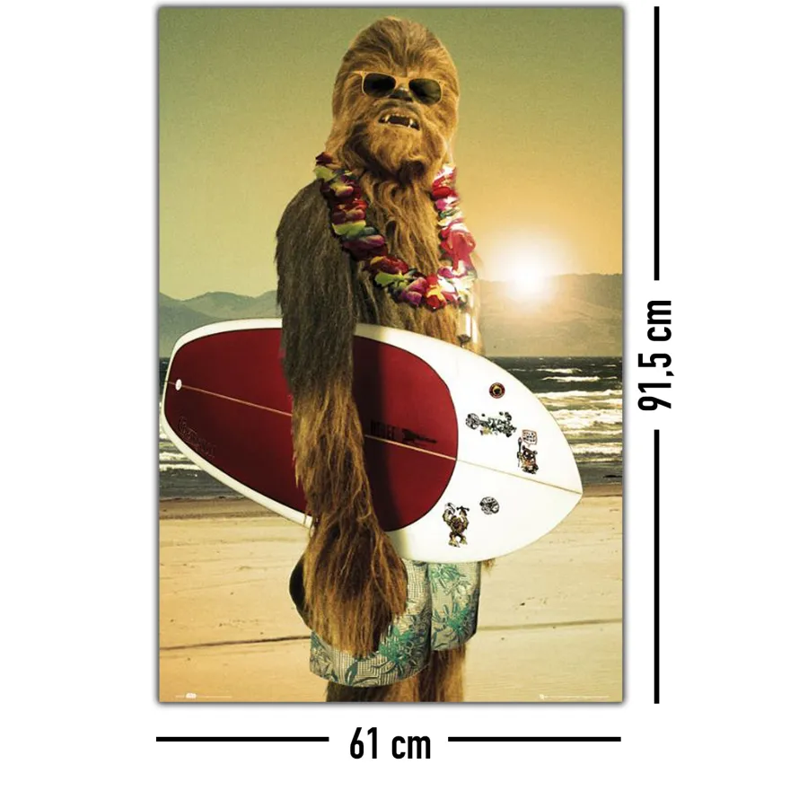 Star Wars Poster Chewbacca Surfin'