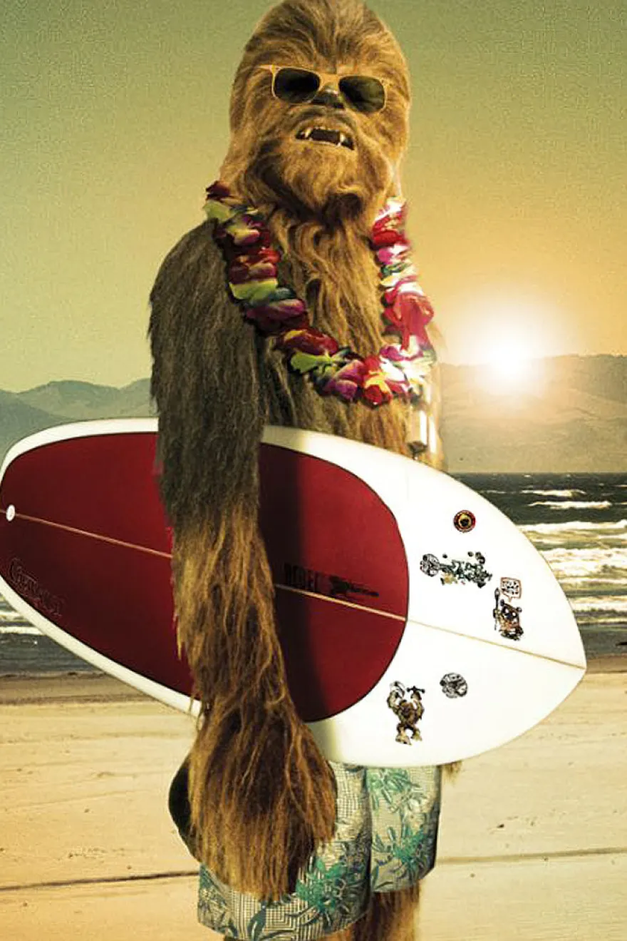 Star Wars Poster Chewbacca Surfin'