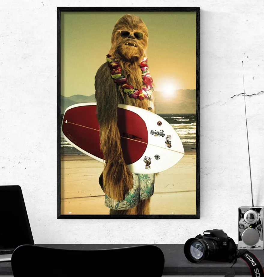 Star Wars Poster Chewbacca Surfin'