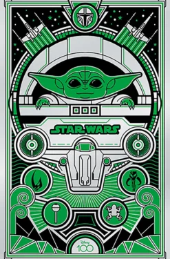 Star Wars Poster Grogu Disney 100th anniversary