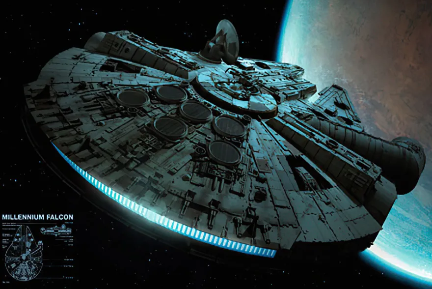 Star Wars Poster Millennium Falcon