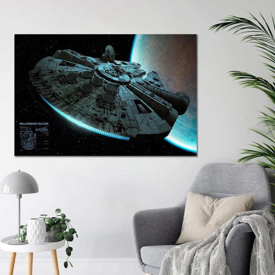 Star Wars Poster Millennium Falcon