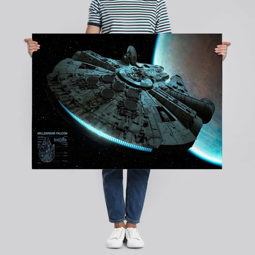 Star Wars Poster Millennium Falcon