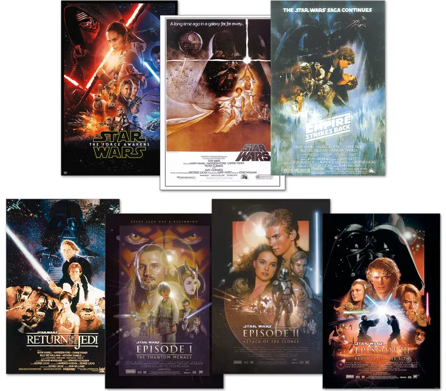 Star Wars Posterset Filmplakat