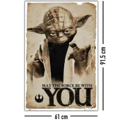 Star Wars Poster Yoda May the Force be with You