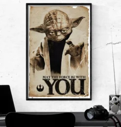 Star Wars Poster Yoda May the Force be with You