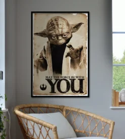 Star Wars Poster Yoda May the Force be with You