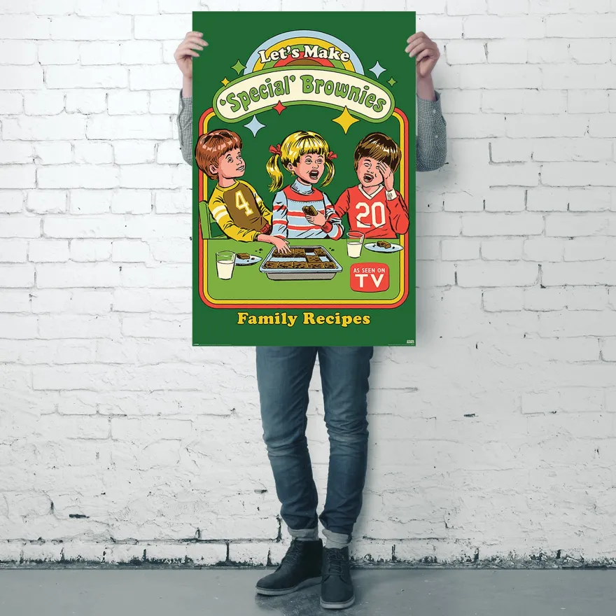 Steven Rhodes Poster Let's Make Special Brownies