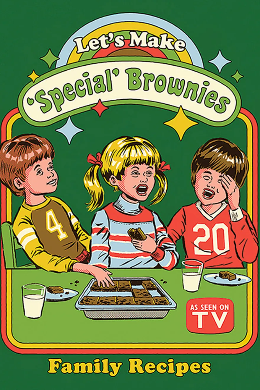 Steven Rhodes Poster Let's Make Special Brownies