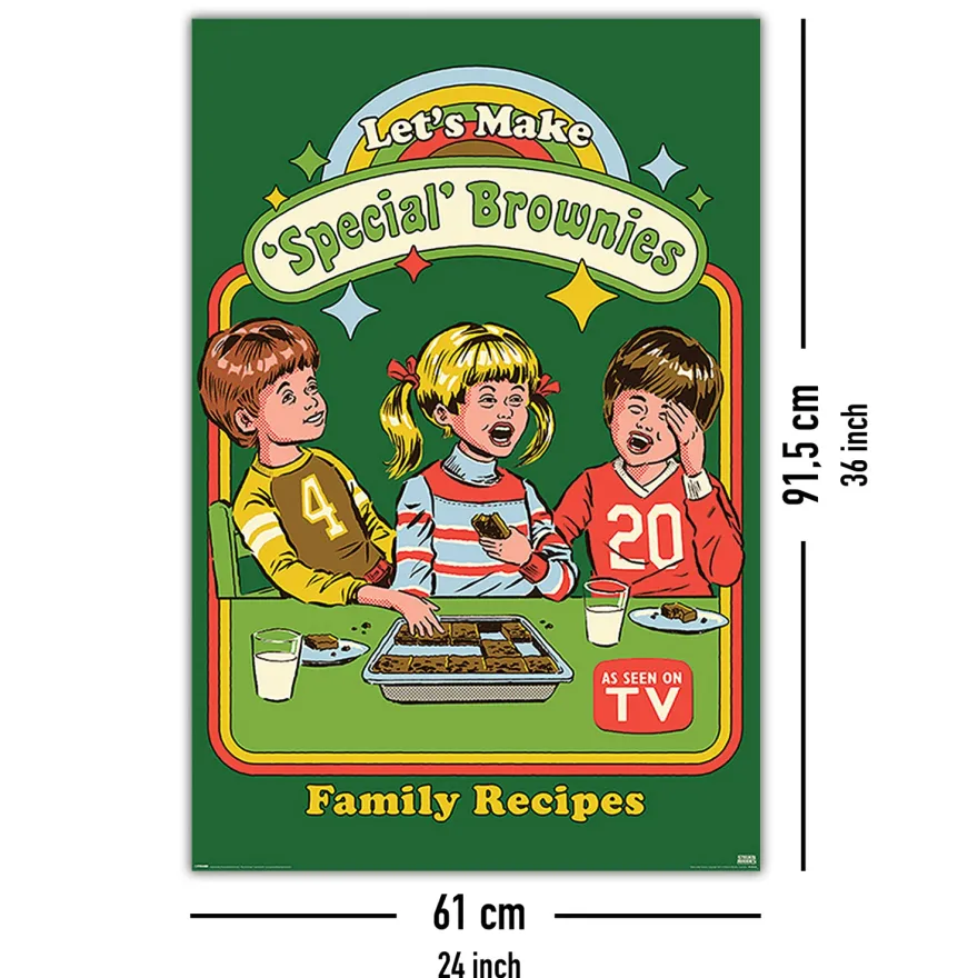 Steven Rhodes Poster Let's Make Special Brownies
