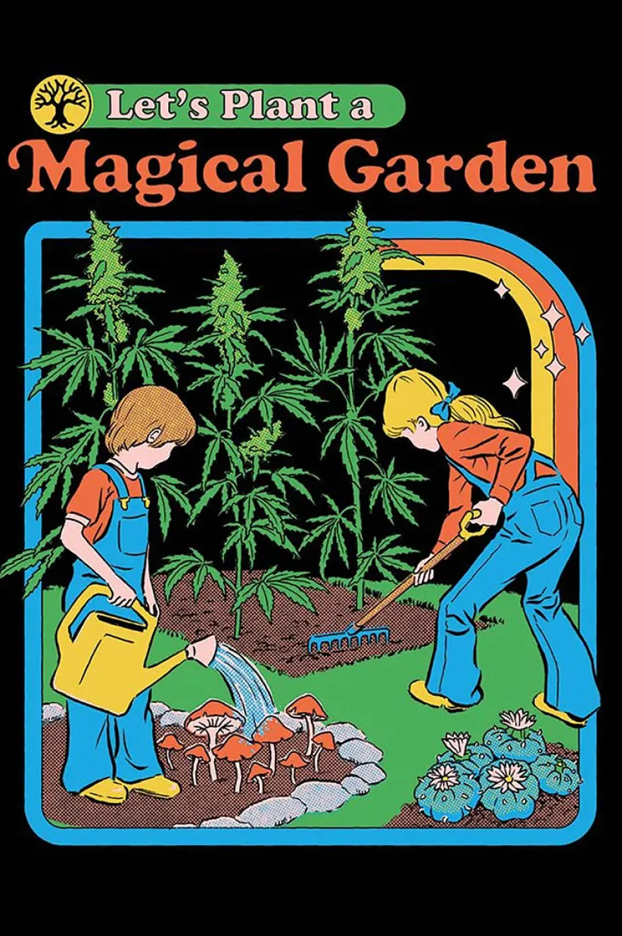 Steven Rhodes Poster Let's Plant A Magical Garden