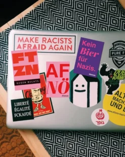 Stickerset FTZN Gegen Rechts, Be Human und Boys Do Cry - 60 Sticker | 5,5 x 8,5 cm