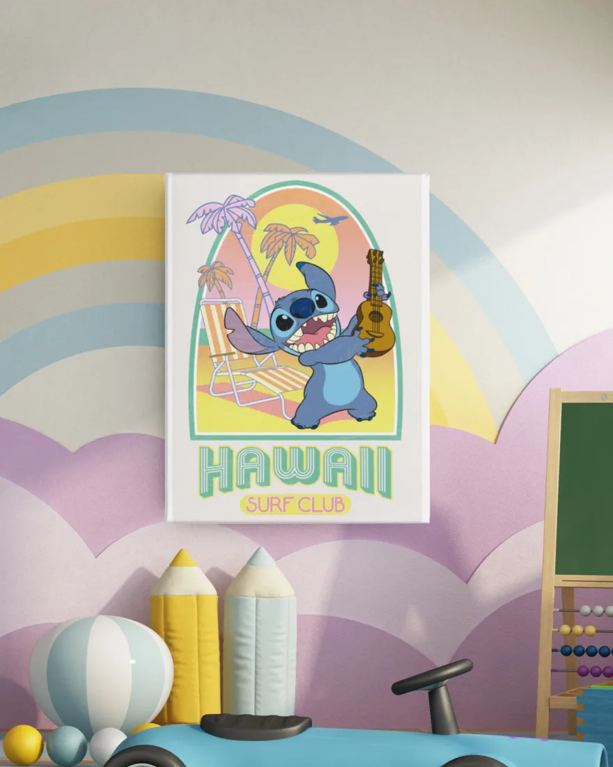 Stitch Poster Disney Hawaii Surf Club