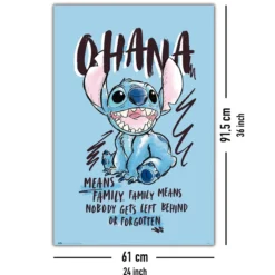 Stitch Poster Disney Means Family..