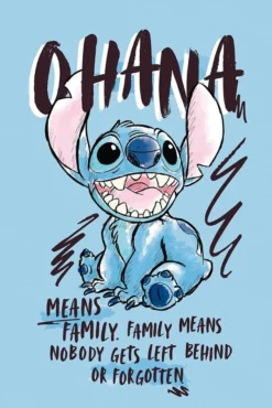 Stitch Poster Disney Means Family..