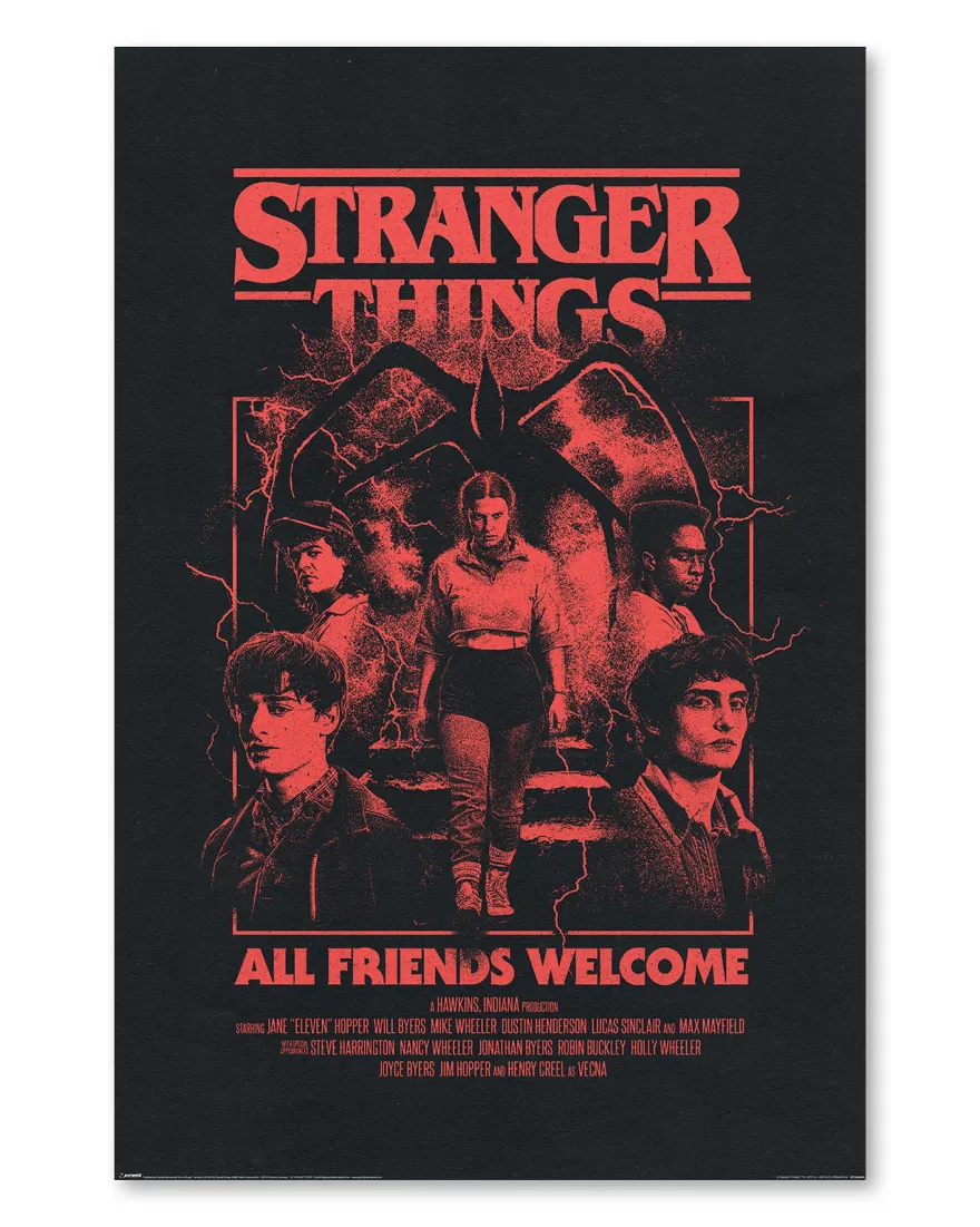 Stranger Things 5 Poster All Friends Welcome