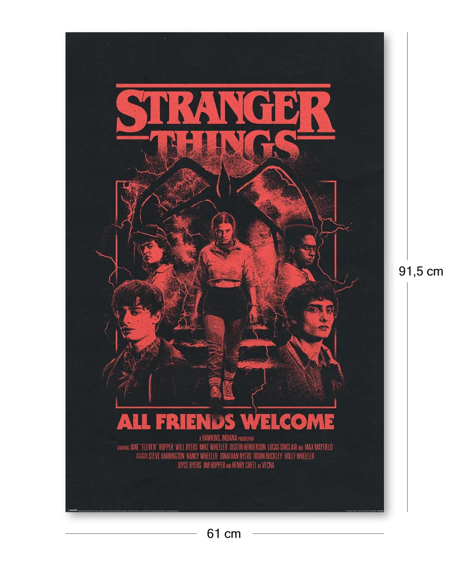 Stranger Things 5 Poster All Friends Welcome