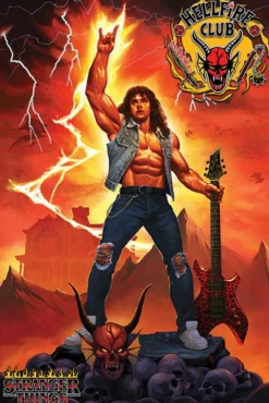 Stranger Things 4 Poster Hellfire Club Rock God