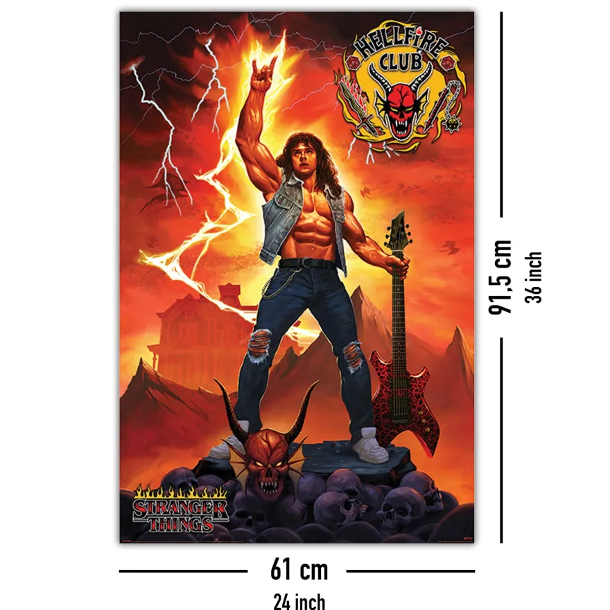 Stranger Things 4 Poster Hellfire Club Rock God