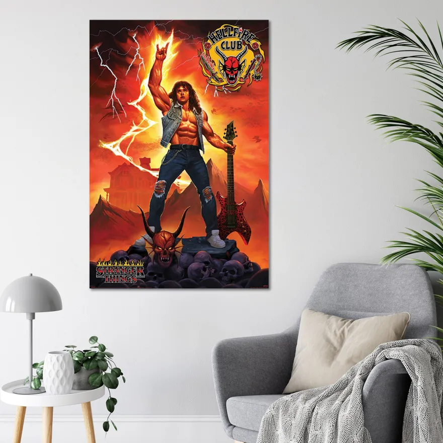 Stranger Things 4 Poster Hellfire Club Rock God
