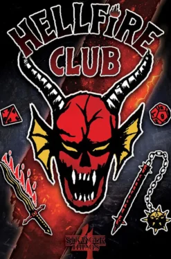 Stranger Things 4 Poster Hellfire Club Emblem Rift
