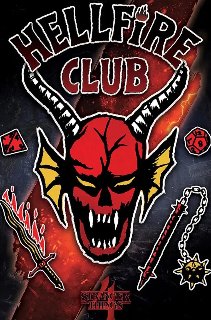 Stranger Things 4 Poster Hellfire Club Emblem Rift