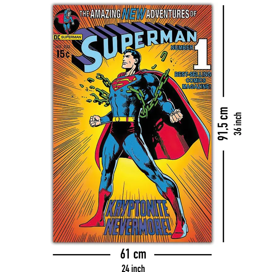 Superman Poster Comic Cover Kryptonite Nevermore!