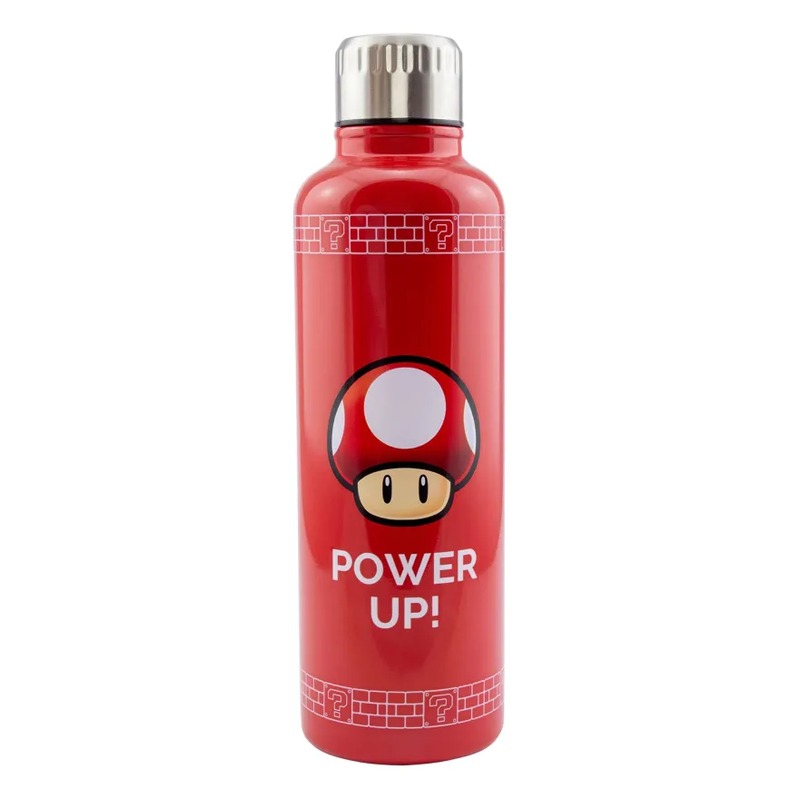 Super Mario Metall Trinkflasche Power Up!