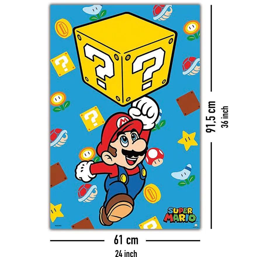 Super Mario Poster Block Jump