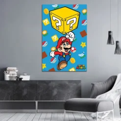 Super Mario Poster Block Jump