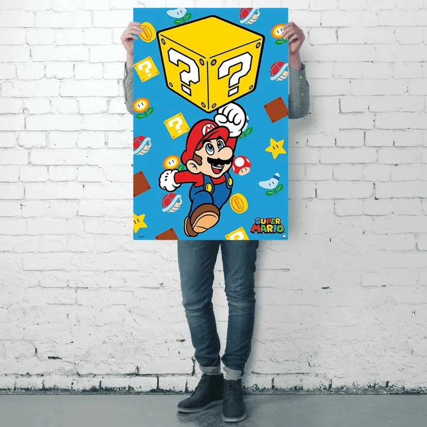 Super Mario Poster Block Jump