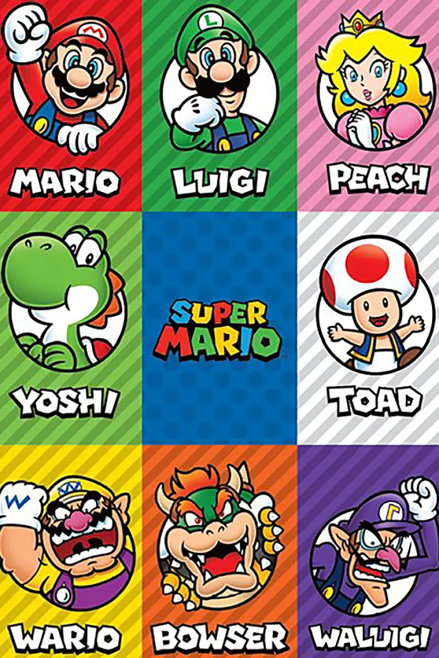 Super Mario Poster Characters