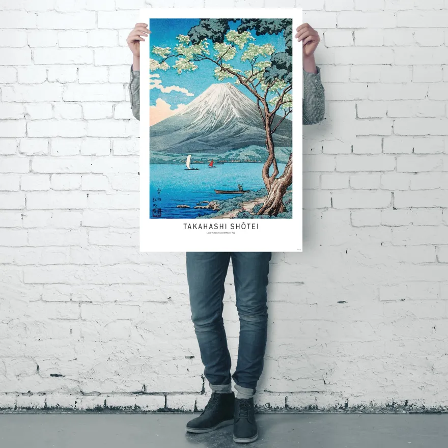 Takahashi Shotei Poster Lake Yamanaka and Mount Fuji