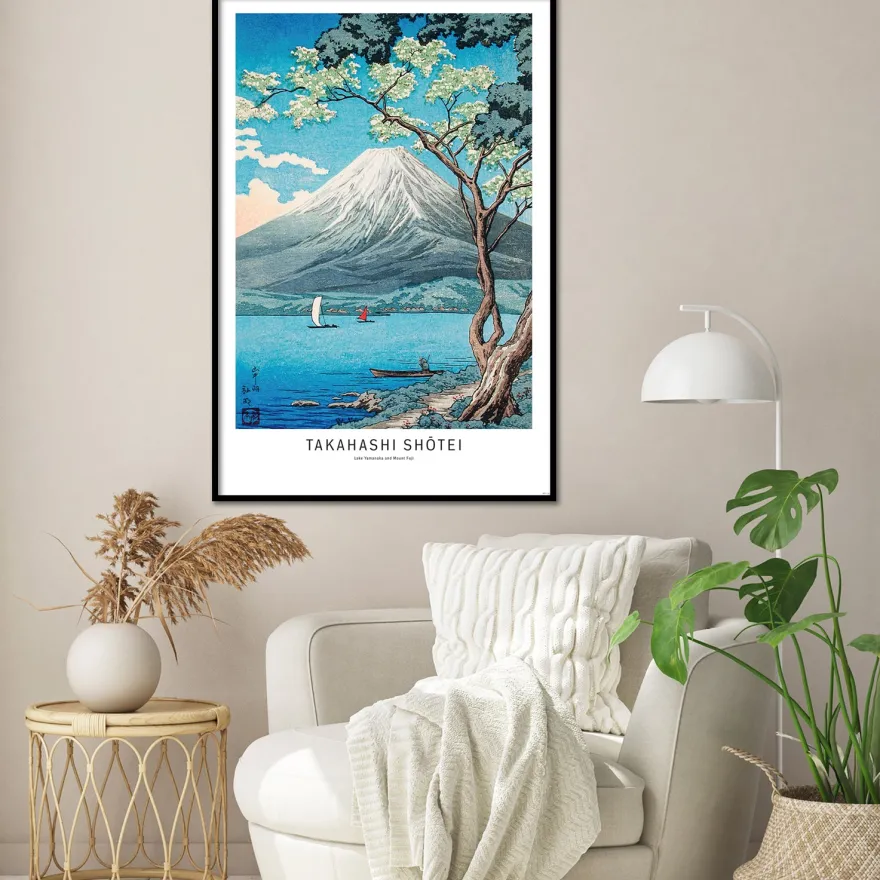 Takahashi Shotei Poster Lake Yamanaka and Mount Fuji