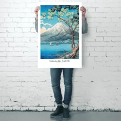 Takahashi Shotei Poster Lake Yamanaka and Mount Fuji