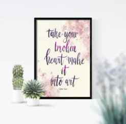 Take Your Broken Heart Make It Into Art Kunstdruck Madeleine