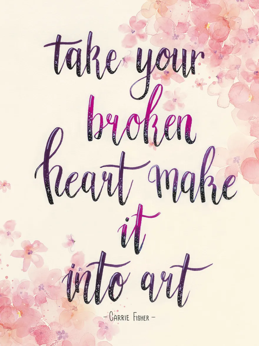 Take Your Broken Heart Make It Into Art Kunstdruck Madeleine