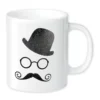 Tassen Moustache Gentleman mit Hornbrille & Nickelbrille