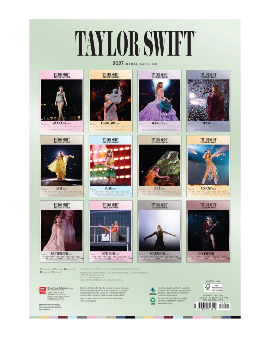 Taylor Swift Kalender 2027 DIN A3