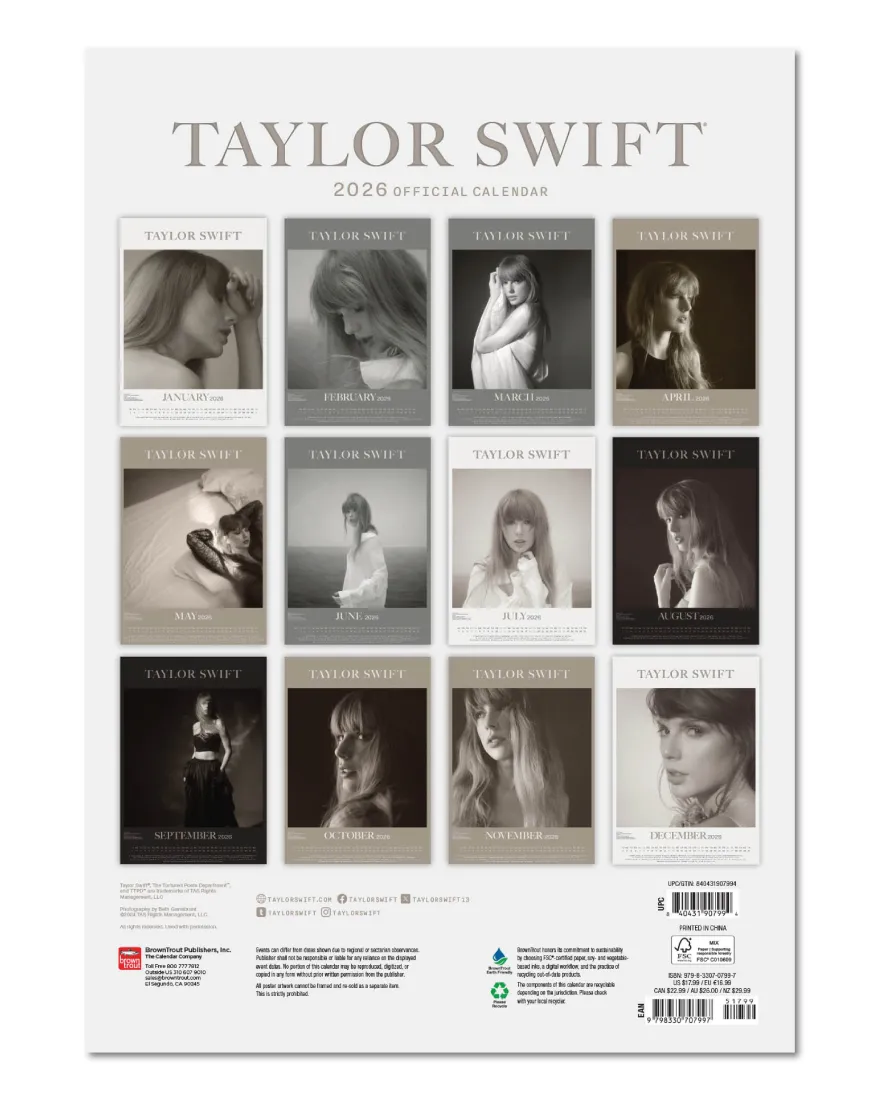 Taylor Swift Kalender 2026 DIN A3