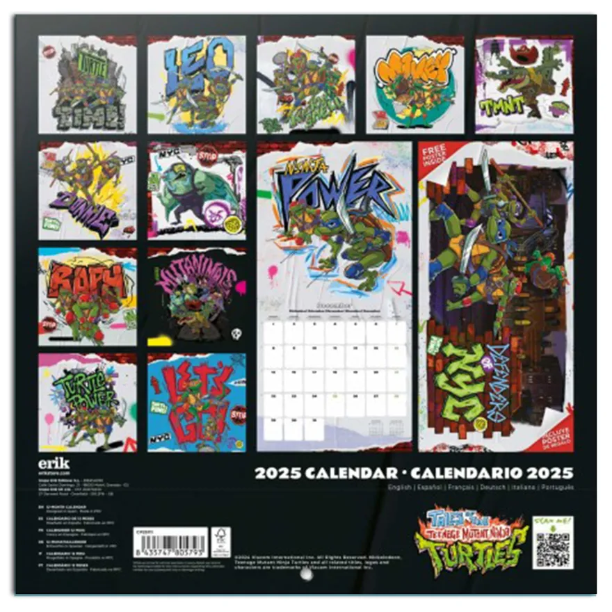 Teenage Mutant Kalender 2025 Ninja Turtles
