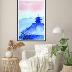 Temple Forest and Dawn Poster